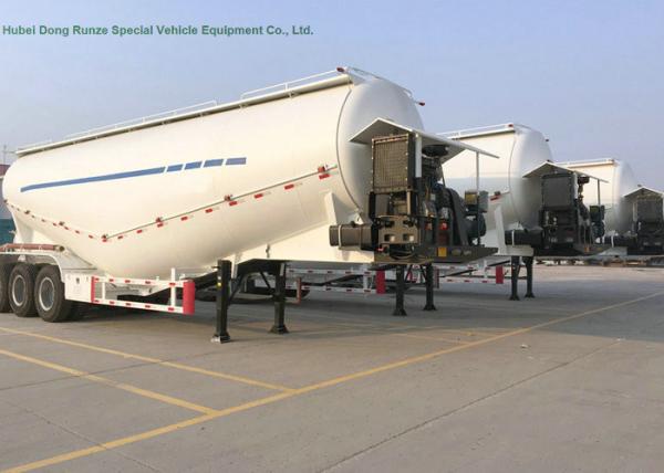 48-60cbm Tri Axle Tank Semi Trailer For Carry Bulk Cement With Carbon Steel Tank