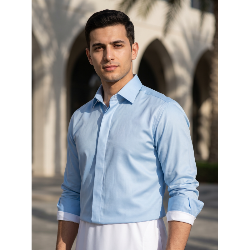High Count Business Shirt Fabric 180X90 Density Skin Friendly