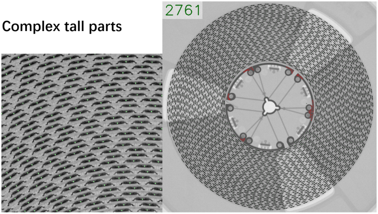 High speed inline x ray component counter with ai algorithm and MES/ERP/WMS system integration