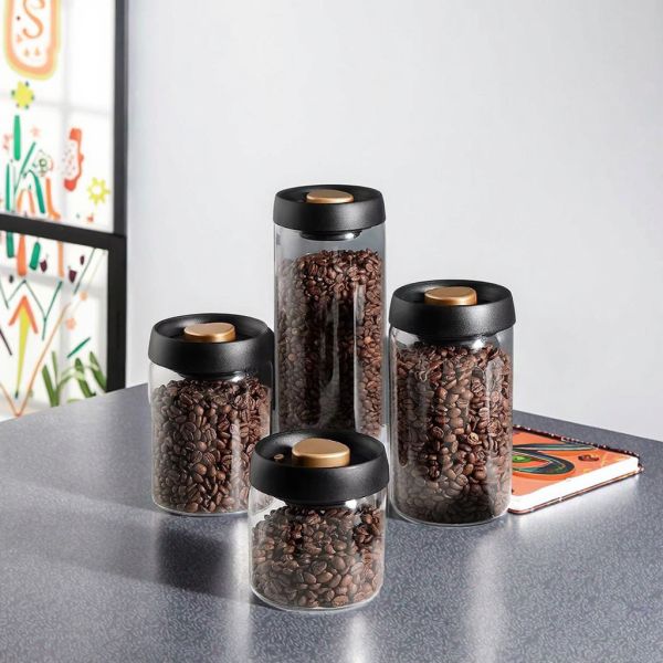 OEM Vacuum Sealed High Borosilicate Glass Storage Jar 500ml 900ml 1200ml 1800ml