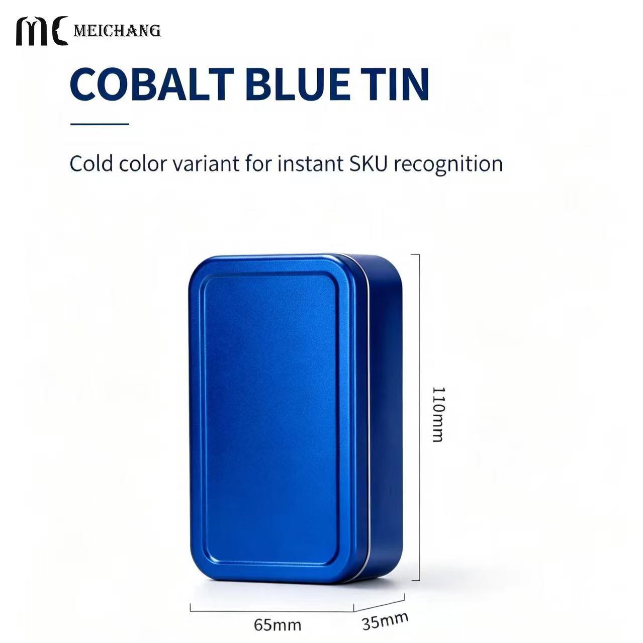 Rectangular Matte Tin Box with Separate Lid, Rounded Corners and Custom Logo Options (MC-810）