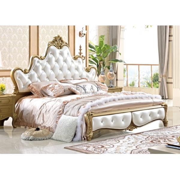 high back King size Leather Headboard Luxury Bed