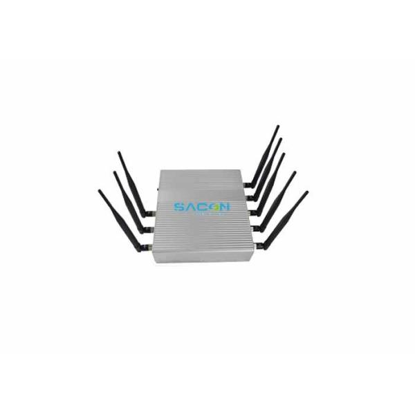 18W Output Power 8 Channels Signal Jammer with 40m Jamming Range for Mobile Phone Blocker and WiFi GPS Jammer