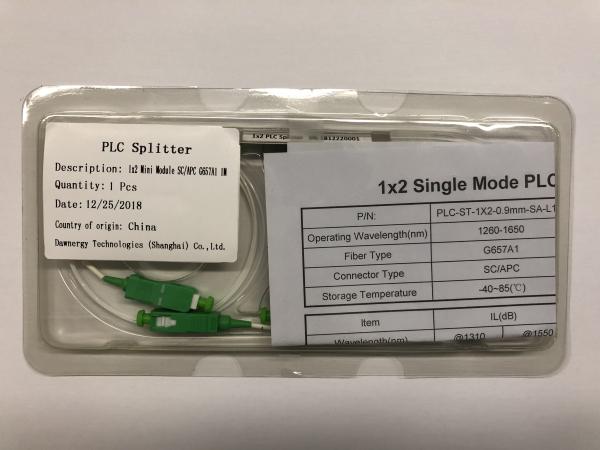 1x2 Mini Tipo SCAPC Fibra PLC Splitter