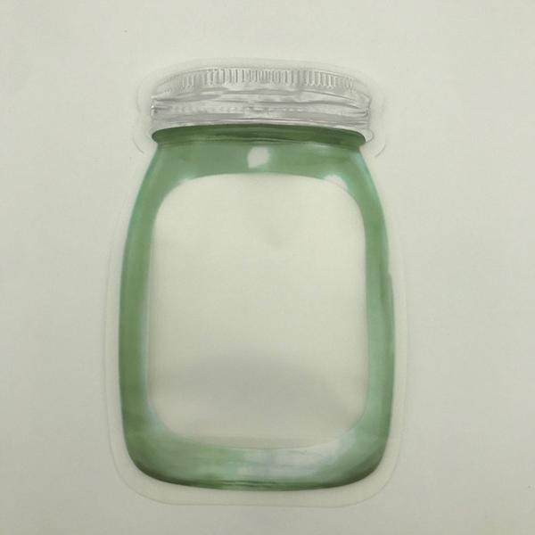 Disposable PET12 Custom Shaped Bags 80g Clear Plastic Zipper Pouch