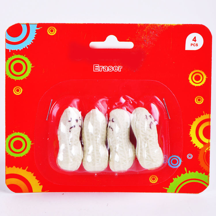fancy eraser peanut shape promotional mini eraser