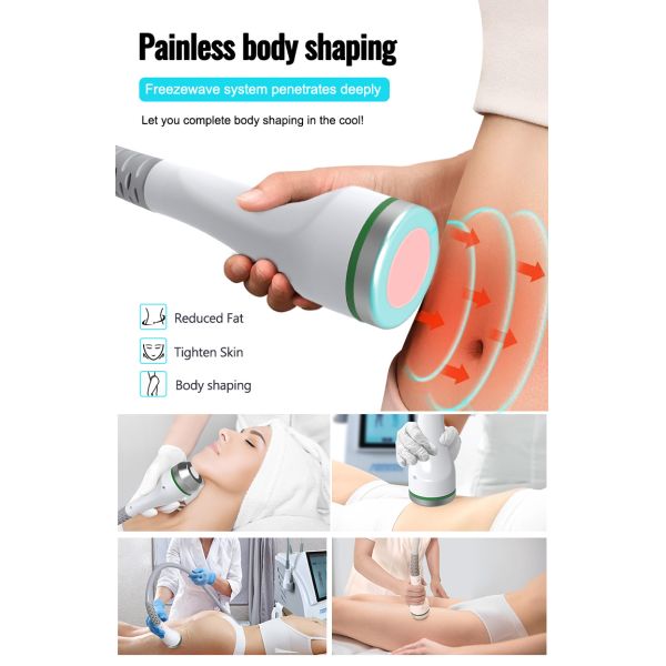 New Japan Popular 2.45GHz Slimming Freezewave 80% Fat Reaches Body Slimming Skin Tightening Cool Wave Cellulite Reduction