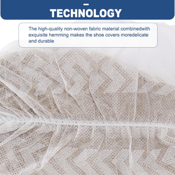 Hubei Haixin Thickening White Shoe Cover Hand Made Non-Woven Shoe Cover Disposable Shoe Integrated Forming Overshoes Wholesale