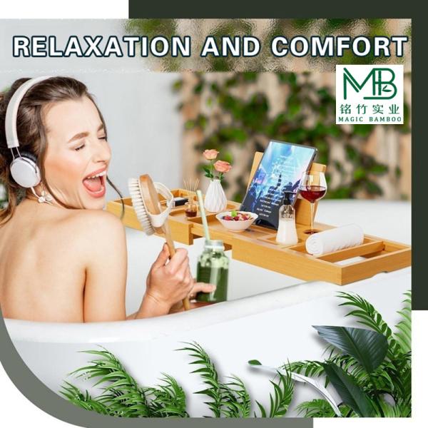 Envase de baño de bambú para baño doméstico