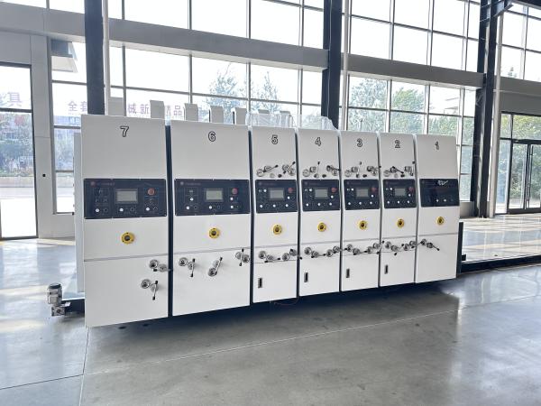 11000 PCS/H Caixa de cartão Flexo Impressão Slotting Rotary Die Cutting Vibration Stacker Machine
