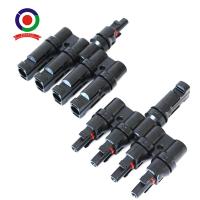 Tipo combinador de T do CE 4 a 1 do acoplador dos conectores de cabo do ramo para o painel solar