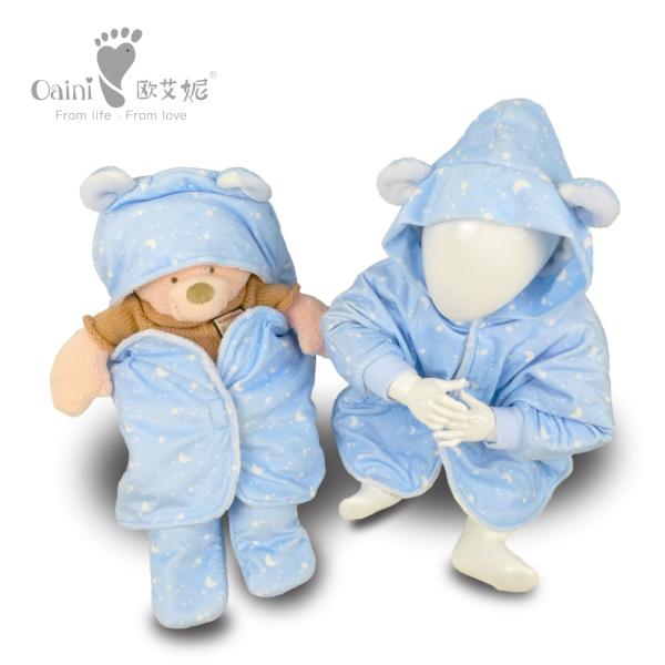 Подгонянная синь пальто тела Невборн младенческого Лавабле младенческая заполнила 37км