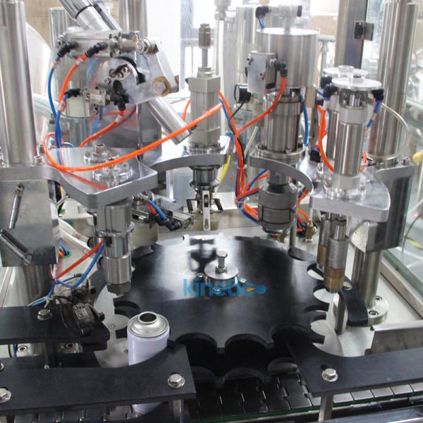 Fully Automatic Pneumatic Driven Butane Gas Filling Plant Aerosol Lubricant Spray Filling Machine for Body Spray