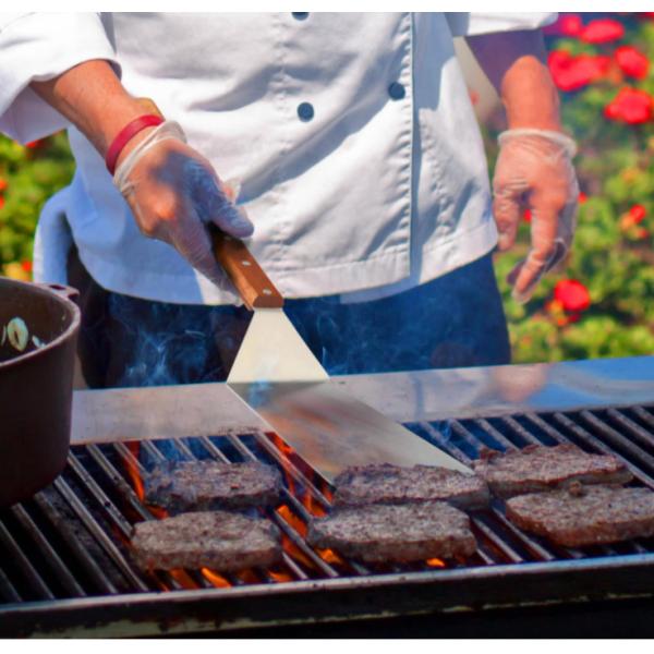 Дополнительн-большая крепкая утварь кухни нержавеющей стали устанавливает шпатель с деревянной ручкой