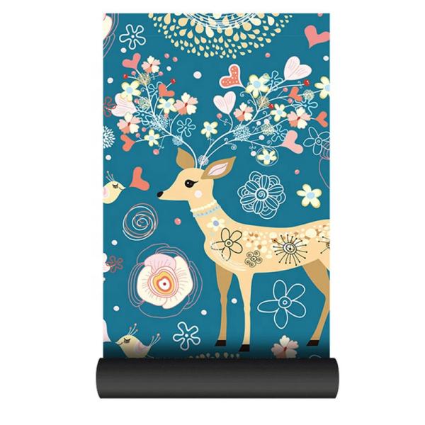 co friendly washable natural rubber suede microfiber yoga mats with carrying strap