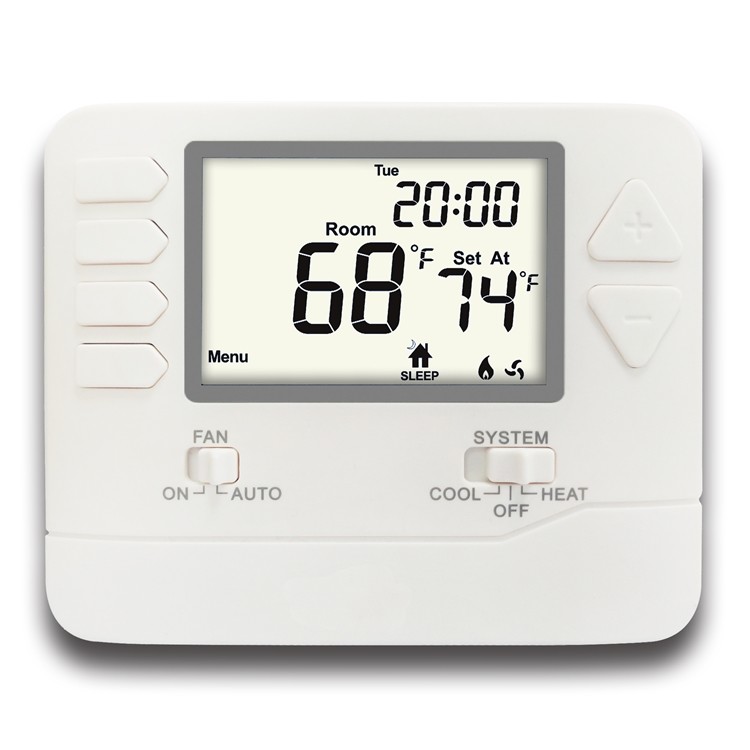 Riseem 2 Heat / 2 Cool 24V HVAC Программируемый комнатный термостат для системы отопления и охлаждения