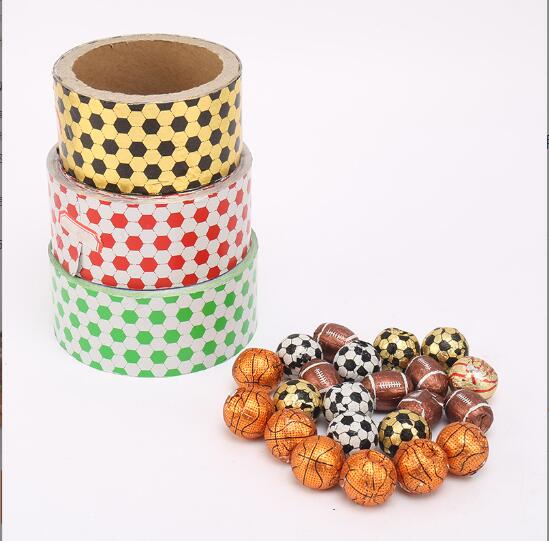 Customized Golden And Colored Printed Aluminum Foil For Candy Package Or Chocolate Package In Sheet/on Roll