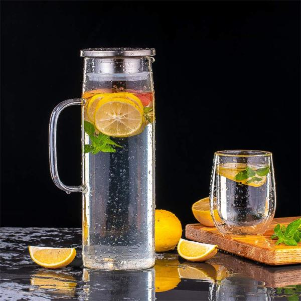 Household Juice Zapper with Thickened High Borosilicate Glass and Stainless Steel Lid