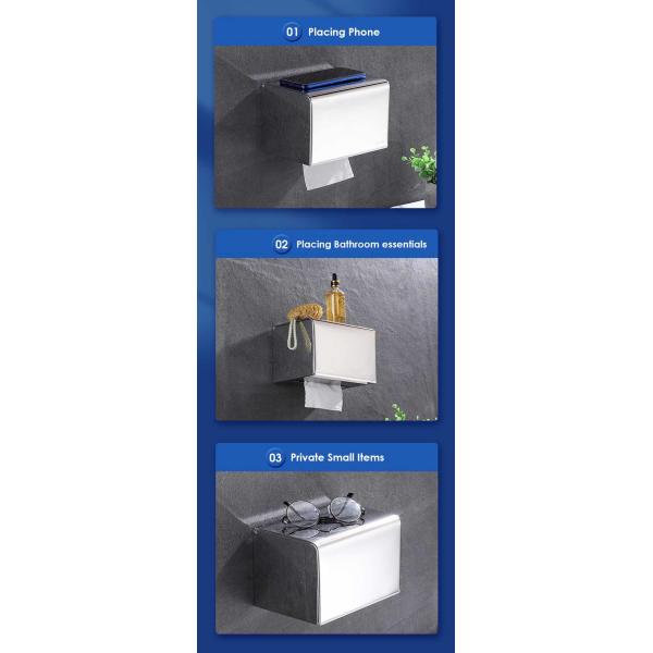 Multi Colored Commercial Stainless Steel Toilet Paper Holder Waterproof Dog Proof