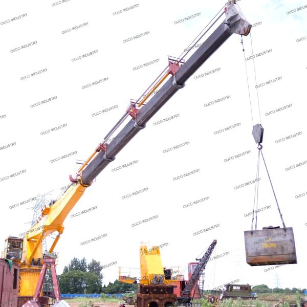Telescopic Boom Hydraulic Marine Cranes Shipboard Offshore 5T 15M 10m / Min