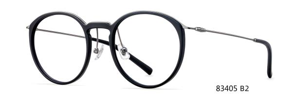 Parim Plastic Big Round Glasses Frames With Metal Temple