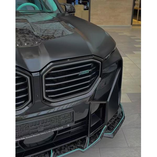 XM Bmw Wide Body Kit Carbon Fiber Front Lip Spoiler Black Bmw Side Skirt Wheel Arch