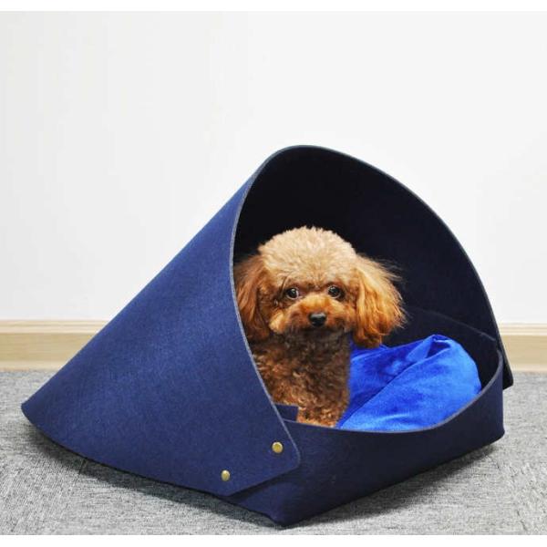 Eco Friendly Washable Navy Outdoor EN 71 Wool Cat Cave