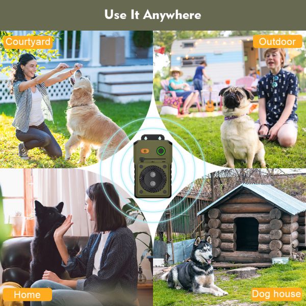 Portable Waterproof Ultrasonic Dog Trainer Plastic Bark Stopper for Dog Barking Control