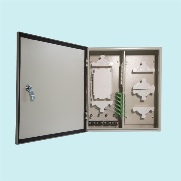 Outdoor Fiber Patch Panel Wall Mount Cold Roll Steel 12 24 48 96 Port With SC LC Adapter