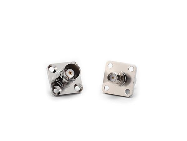 BNC Female to SMA Female Flange Adapter