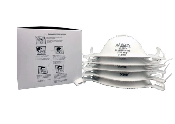 Easy Breathing FFP3 Disposable Asbestos Mask , Cupped Face Mask Light Wear