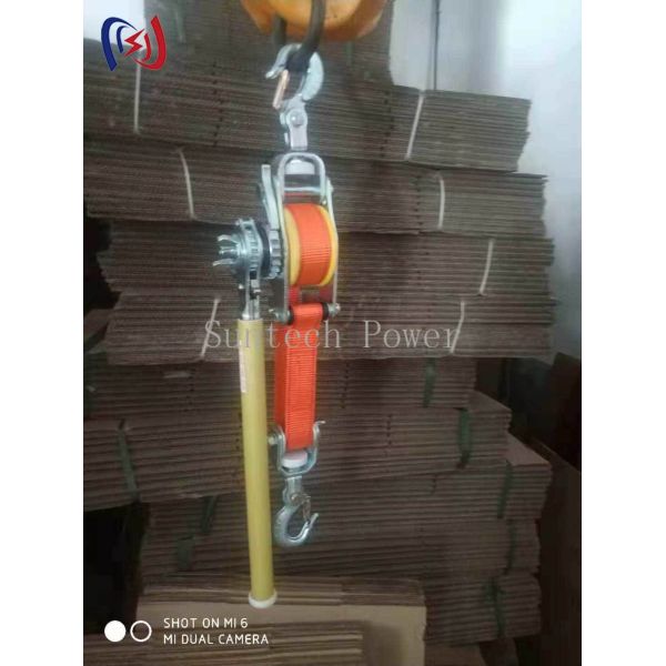 Tool-free Insulated Tightener 10-20KN Webbing Strap Conductor Stringing Tools