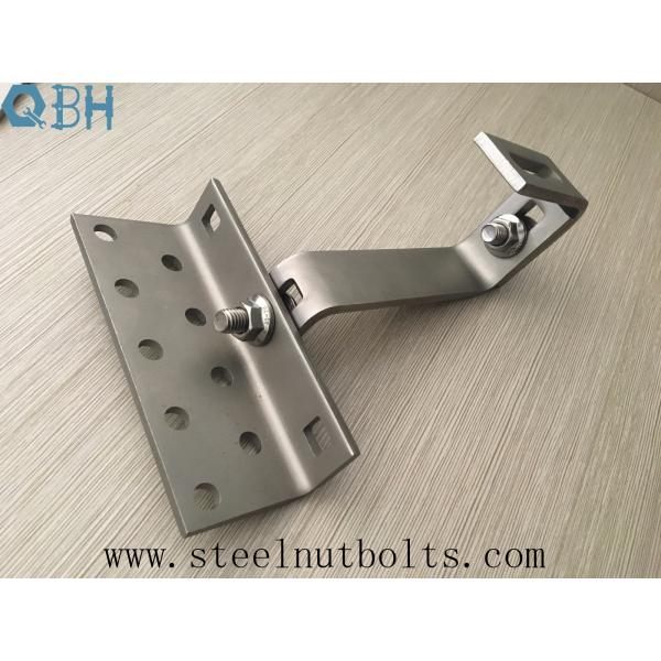 SUS304 SUS316 Adjustable Head Solar Roof Hook For PV Mounting System