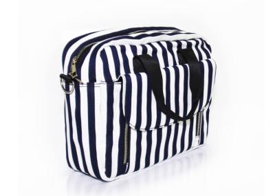 Custom Canvas Washable Shoulder Bag Shoulder Sling Bag Crossbody Black And White Stripes