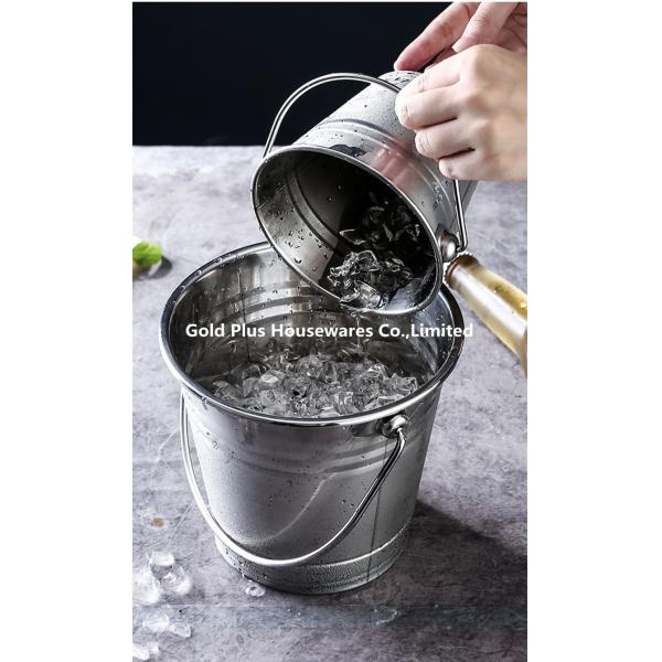 1.5L New design stainless steel beer bucket cooler metal water pail champagne ice wine buckets
