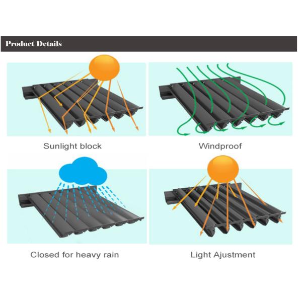 Aluminum Exterior Sun Shade Louvers Building Materials Plantation Blinds Shutter