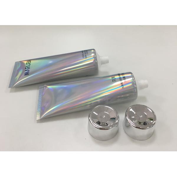 Голографическая прокатанная косметическая упаковывая трубка с длиной печатания шелковой ширмы 145мм