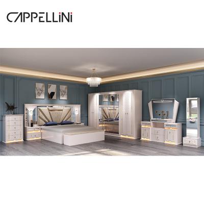 Modern Design Wood Frame Double King Size Luxury Bed Set Home Classic Luxury Wooden Mdf Full Bedroom Sets Furniture