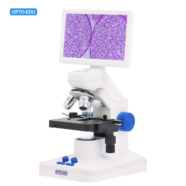 OPTO-EDU A33.5130 Microscopio recargable con pantalla de 7'', tarjeta TF y opciones de salida múltiple