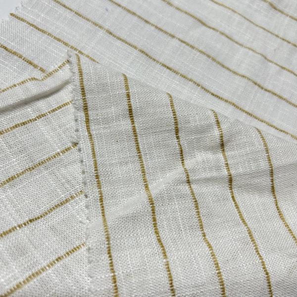 Wholesale Ready Stock Soft Quality Yarn Dyed Slubbed French Organic Viscose Linen Rayon Blend Fabric for Clothing