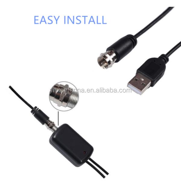 Внутренняя телевизионная антенна 50 миль Усиленный HD цифровой адаптер с IEC соединителем 30g вес