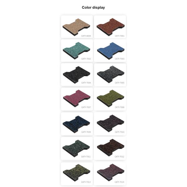 Safety Certified Dog Bone Rubber Tiles, Heavy-Duty Interlocking Mat for Equestrian and Garden Pathways