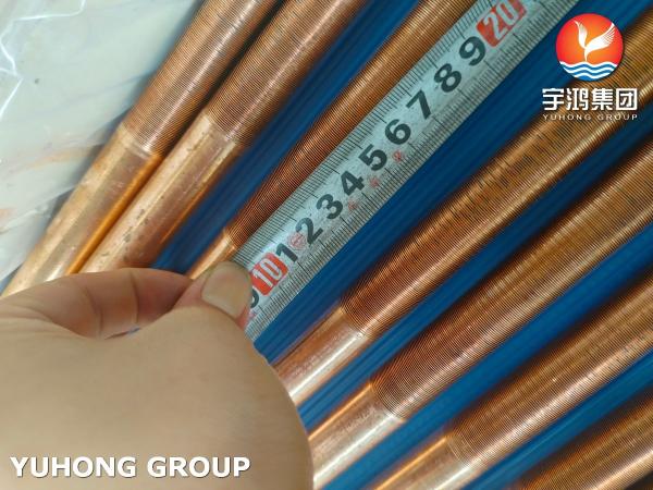 ASTM B111 C12200 Copper Alloy Low Fin Tube For Oil And Gas Industry