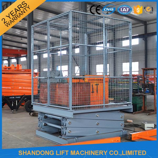 1T 3M Electric Cargo Lift / Hydraulic Scissor Lift 1000kg Lift Capacity