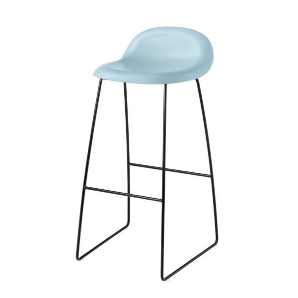 Grey Gubi Modern Bar Chairs Solid Steel Rod PP Plastic Comfortable SGS