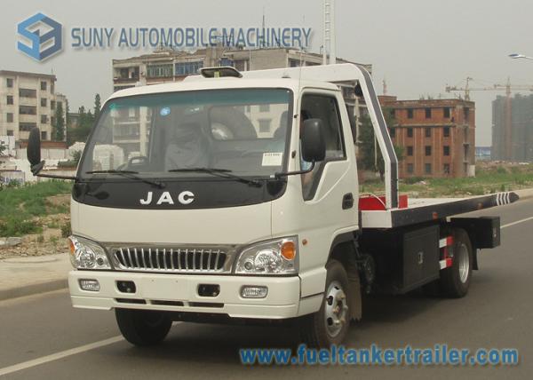 JAC 3 Ton / 5 Ton 4 X 2 Flatbed Wrecker Truck With Single Row Cap