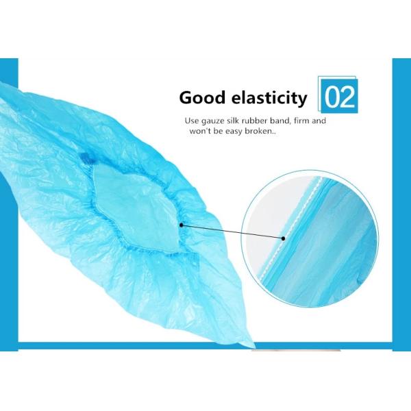 Blue Household Dust Proof 30GSM Non Woven Disposable Shoe Covers