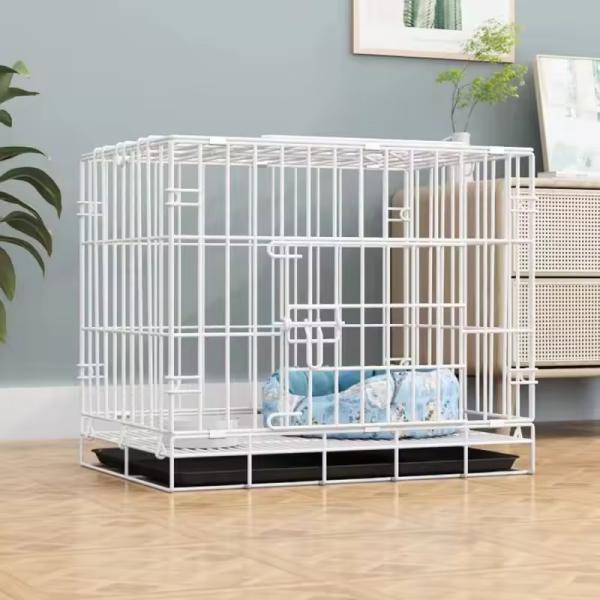 Quadrate Dog Cat Cages Bottomless Stainless Steel Dog Cages Breathable