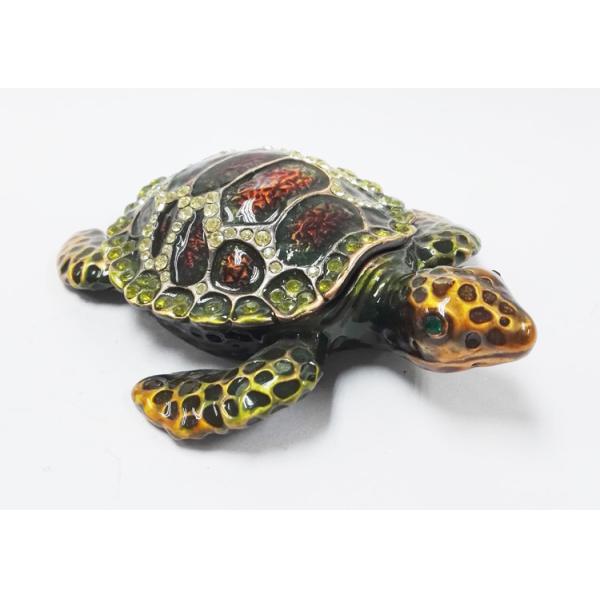 Turtle jeweled animal trinket box turtle trinket jewelry box turtles antique pewter jewelry box