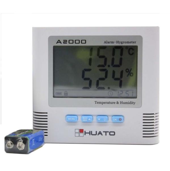 Horloge blanche 135*124*35mm de thermomètre d'hygromètre de lecteur d'humidité de Digital de couleur